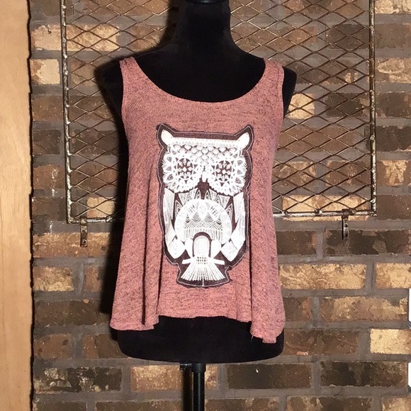 Agaci Agaci Agaci  Tank top owl pink S - Picture 1 of 5